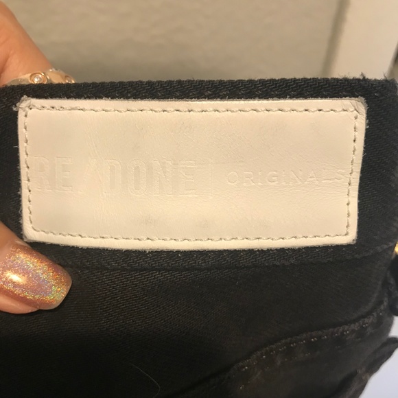 RE/DONE Originals High-Rise Ankle Crop Frayed Jean - Picture 5 of 5